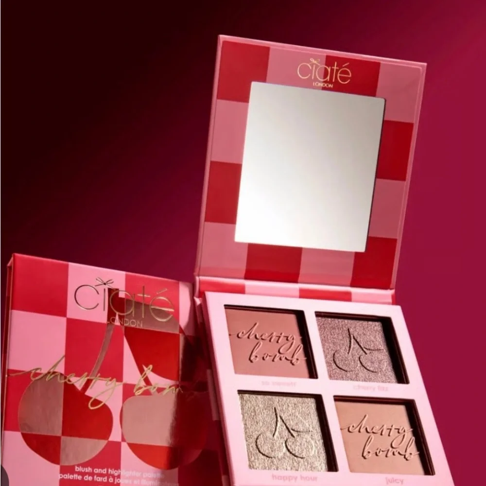 NIB Ciate London Cherry Bomb Blush and Highlighter Palette